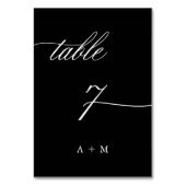 Table Mariage de calligraphie romantique numéro 7, noir (Par défaut)