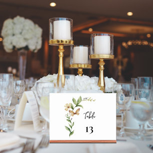 Table Mariage de champ romantique Numéro de tableau