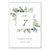 Table Mariage de feuillage vert Eucalyptus Numéro de tab (Par défaut)