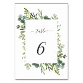 Table Mariage de feuillage vert Eucalyptus Numéro de tab (Par défaut)