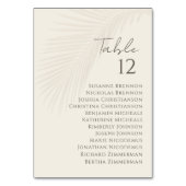 Table Mariage de feuille de palme tropicale Numéro du ta (Dos)
