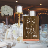 Table Mariage de germe de bois rustique Numéro de tablea