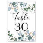 Table Mariage de la verdure botanique Numéro de tableau (Dos)