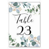 Table Mariage de la verdure botanique Numéro de tableau (Dos)