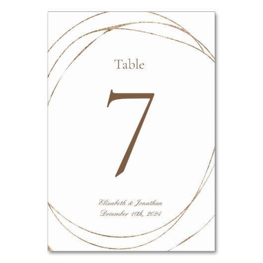 Table Mariage de numéro d'or géométrique moderne et élég (Par défaut)