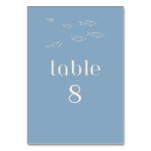 TABLE MARIAGE DE PLAGE BLANC PERSONNALISABLE NUMÉRO DE T (Dos)