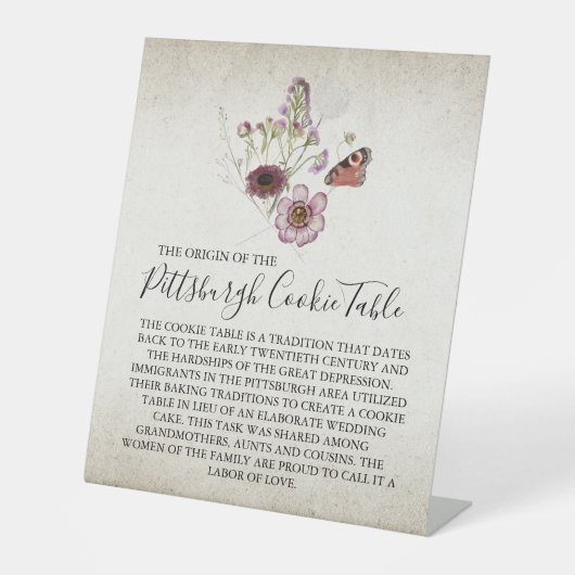 TABLE MARIAGE DE SIGNE DE TABLEAU DE COOKIES PITTSBURGH (Recto)