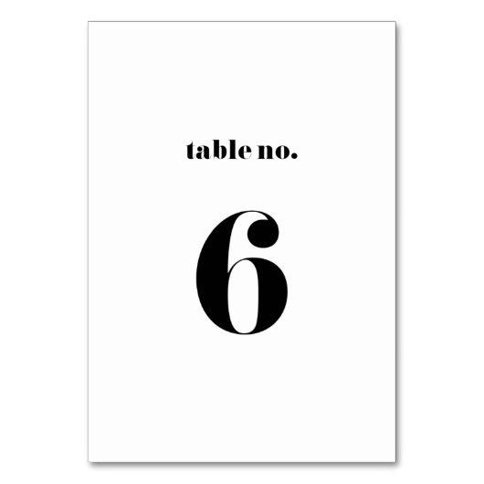 Table Mariage de typographie rétro Bold Numéro de tablea (Par défaut)
