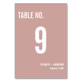 Table Mariage de typographie Rose Boho simple Numéro de  (Par défaut)