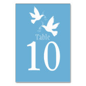 Table Mariage d'oiseau de colombes blanches numéro de ta (Par défaut)