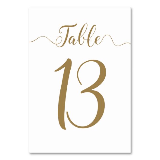 Table Mariage d'or Numéro de tableau 13 (Par défaut)