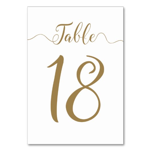 Table Mariage d'or Numéro de tableau 18 (Par défaut)