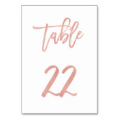 Table Mariage d'or Rose moderne Fairytale Numéro de tabl (Dos)
