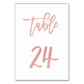 Table Mariage d'or Rose moderne Fairytale Numéro de tabl (Dos)