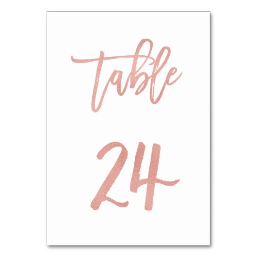 Table Mariage d'or Rose moderne Fairytale Numéro de tabl (Par défaut)
