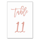 Table Mariage d'or Rose moderne Fairytale Numéro de tabl (Dos)