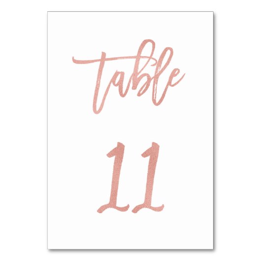 Table Mariage d'or Rose moderne Fairytale Numéro de tabl (Par défaut)