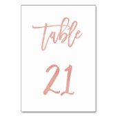 Table Mariage d'or Rose moderne Fairytale Numéro de tabl (Dos)