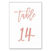 Table Mariage d'or Rose moderne Fairytale Numéro de tabl (Dos)