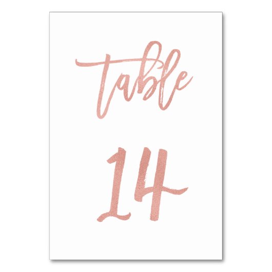 Table Mariage d'or Rose moderne Fairytale Numéro de tabl (Par défaut)