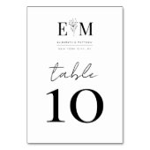 Table Mariage Élégant Chic Moderne Simple QR Numéro de t (Dos)