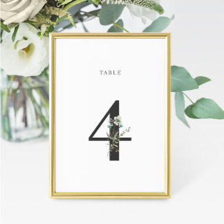 Table Mariage Fleur sauvage aquarelle Numéro de tableau