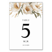 Table Mariage floral d'ivoire de Boho rustique Numéro de (Par défaut)