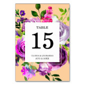 Table Mariage floral violet romantique Numéro de tableau (Par défaut)