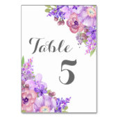 Table Mariage floral violet rustique Lavande Numéro de t (Dos)