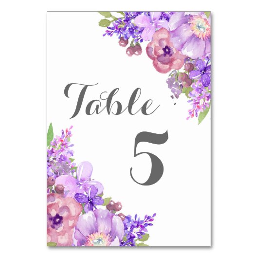 Table Mariage floral violet rustique Lavande Numéro de t (Par défaut)