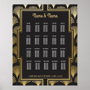 Table Mariage Gatsby Art Déco 1920 20 Sièges Plan 