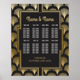 Table Mariage Gatsby Art Déco 1920 Poster Seating