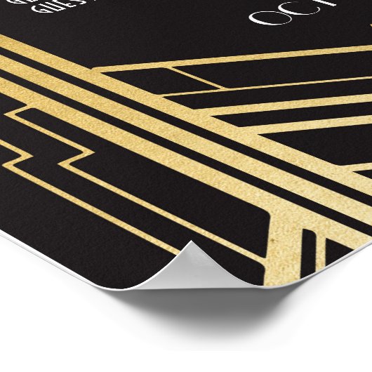 Table Mariage Gatsby Art Déco 1920 Poster Seating (Coin)