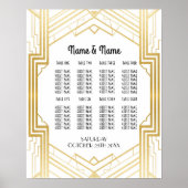 Table Mariage Gatsby Art Déco 1920 Poster Seating (Devant)