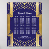 Table Mariage Gatsby Art Déco 1920 Poster Seating (Devant)