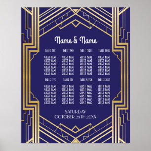 Table Mariage Gatsby Art Déco 1920 Poster Seating
