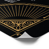 Table Mariage Gatsby Art Déco Poster 20 places (Coin)