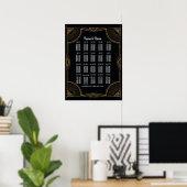 Table Mariage Gatsby Art Déco Poster 20 places (Bureau à domicile)