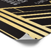 Table Mariage Gatsby Art Déco Poster 20 places (Coin)