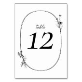 Table Mariage ivoire de couronne fleur sauvage Numéro de (Dos)