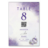 Table Mariage Lilac minimal moderne violet Numéro de tab (Par défaut)