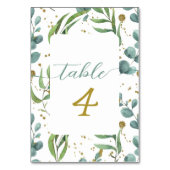 Table Mariage Motif d'Eucalyptus Botanique Numéro de tab (Dos)