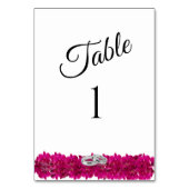 Table Mariage Numéro de tableau Fuchsia Orchidées sur bl (Dos)