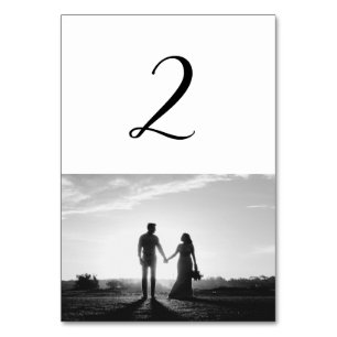 Table Mariage photo en noir et blanc Numéro de tableau