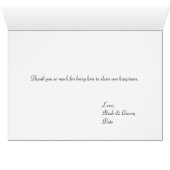 Table mariage # Place Card & Merci Modèle (Intérieur Horizontal (Bas))