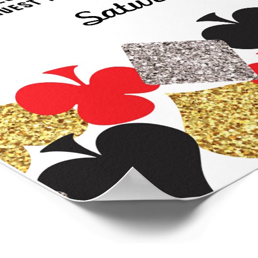 Table Mariage Poster Siège Vegas Casino Cartes (Coin)