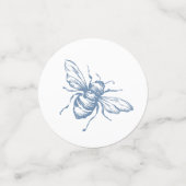 Table Mariage Toile Bleu Confetti Chinoiserie (Petit recto)