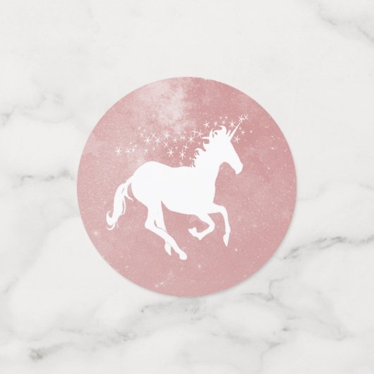 Table Mariage Unicorne Rose Confetti (Petit recto)