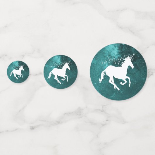 Table Mariage Unicorne turquoise Confetti (Devant)