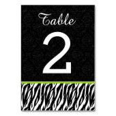 Table Mariage ZEBRA Numéro de tableau 1 avec ROBE HOT V2 (Dos)